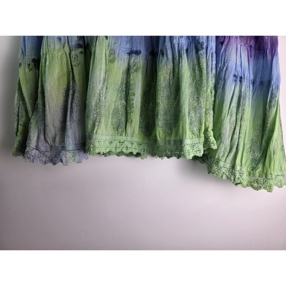Women's Dressbarn Size S High Waisted Tie-Dye Boho Stretchy Skirt - Picture 5 of 8